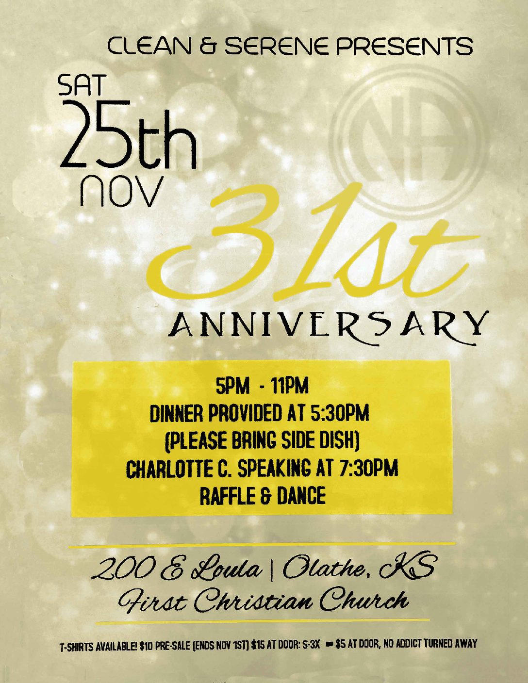C&S 31st Anniversary, Nov 25th, 2017