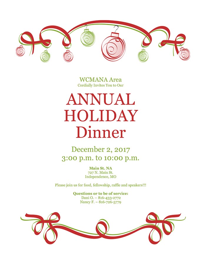West Central Holiday Dinner, Dec 2nd 2017